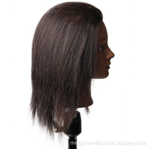 top quality famela african american training mannequin head with indian human hair